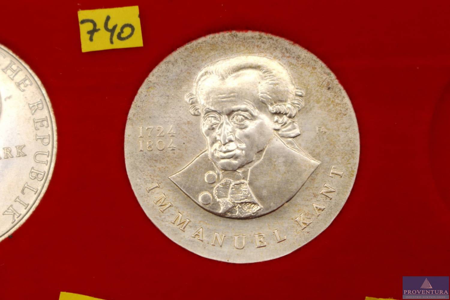 Silbermünze DDR 20 Mark Immanuel Kant 1974