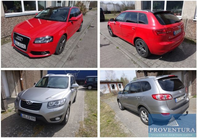 Aus Insolvenz: Audi A3 2.0 TDI Quattro, EZ 2010, 194.000 km und HYUNDAI Santa Fe II 2.2 CRDi 4x4, EZ 2012, 244.400 km, 15517 Fürstenwalde