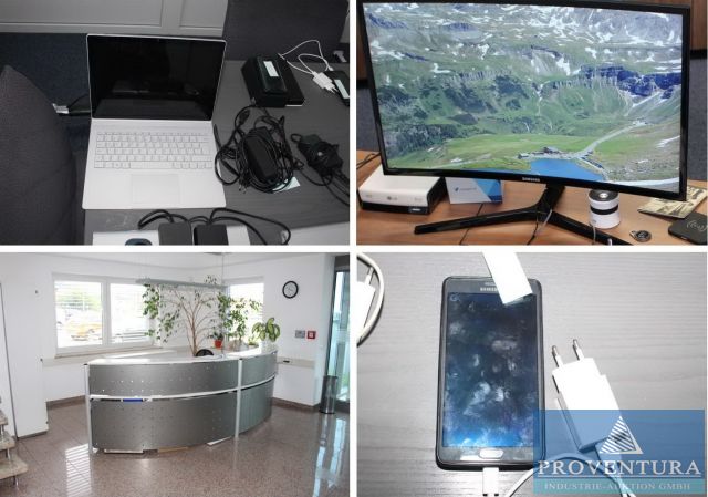 EDV- und Büromöbel-Insolvenzversteigerung MEG Mechanik GmbH 150 Pos. u.a. 28 PCs u.a. i7-9700, 14 Notebooks, Monitore 24-32 Zoll, Smartphones SAMSUNG S10, S8, Note S9, Cat, APPLE 6s, 6x Windows Surface-Books 2, 98673 Auengrund