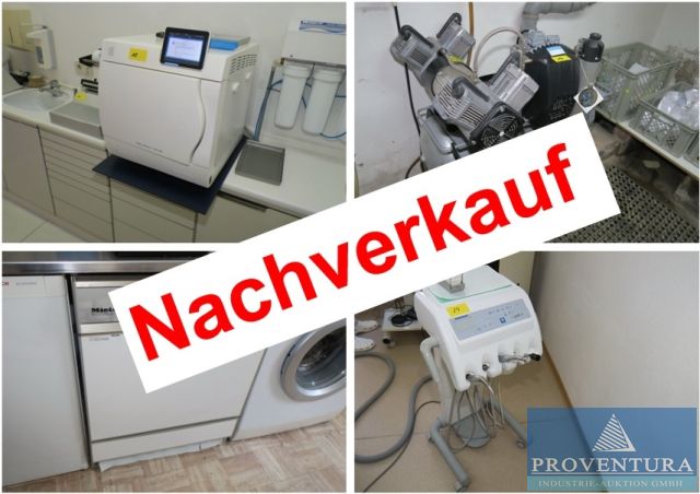 Nachversteigerung Inventar aus Zahnarztpraxis: Dentalkompressor DÜRR, Autoklav, Filteranlage, USM-Haller Tresen, etc.