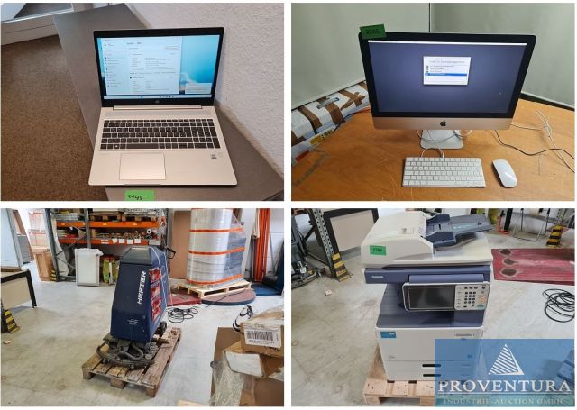 Versteigerung: Leasingrückläufer, 40 Positionen, EDV, Alarmanlagen, Akku-Scheuer-Saugmaschine Cleantech TURNADO 55 SV, All in One PC APPLE iMac 21 zoll mitte 2014, Multifunktionsgerät TOSHIBA eStudio 2555CSE