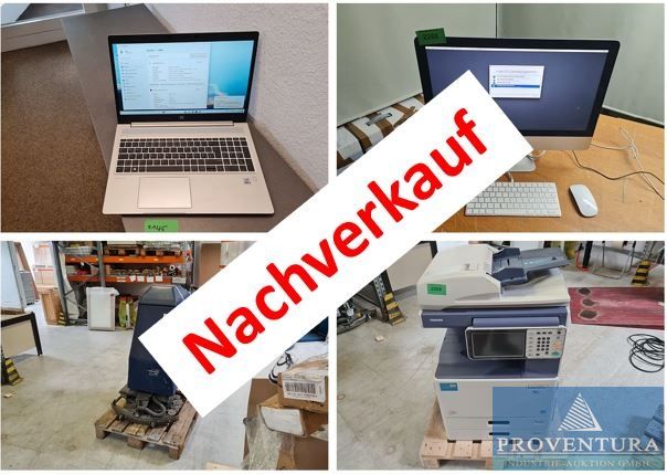 Nachverkauf Versteigerung: Leasingrückläufer, 40 Positionen, EDV, Alarmanlagen, Akku-Scheuer-Saugmaschine Cleantech TURNADO 55 SV, All in One PC APPLE iMac 21 zoll mitte 2014, Multifunktionsgerät TOSHIBA eStudio 2555CSE