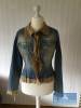 Damenjacke Jeansjacke mit Wildlederimitat Applikation Gr. 40