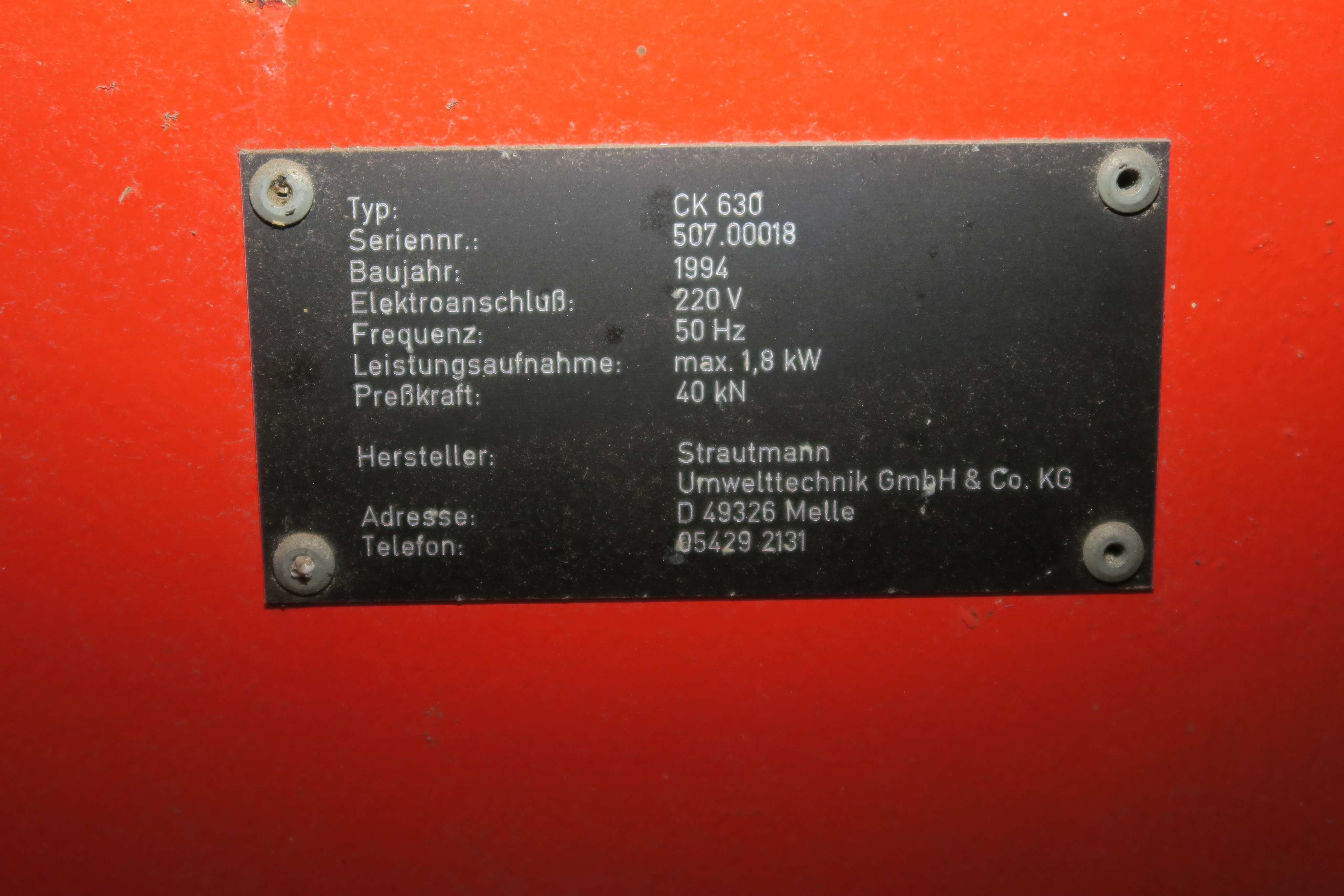 Ballenpresse STRAUTMANN CK 630