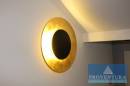 Designer-Wandleuchte FONTANAARTE Lunaire LED schwarz/ gold