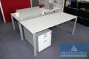 Doppel-Arbeitsplatz mit 2 Schreibtische KÖNIG + NEURATH DC IT4 je 1.800x900 mm reinweiss