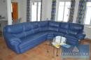 Eck-Ledersofa HIMOLLA 24 LongL Lagune blau