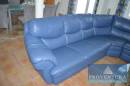 Eck-Ledersofa HIMOLLA 24 LongL Lagune blau