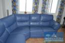 Eck-Ledersofa HIMOLLA 24 LongL Lagune blau