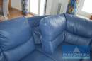 Eck-Ledersofa HIMOLLA 24 LongL Lagune blau