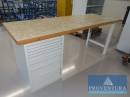 Werbank Stahl/Holz ca. 200x85x70t cm