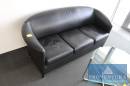 Ledersofa WITTMANN Aura 3-Sitzer schwarz dazu 2 Sessel