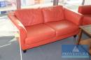 Ledersofa braun/orange