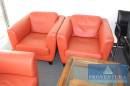 Ledersofa braun/orange