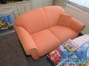 Couchgarnitur Stoffbezug orange