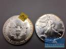 Silbermünzen USA 2x 1 Dollar Silver Eagle 1987 st Silber .999 31.103 gr