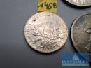 Silbermünze Frankreich 50 Centimes/ 2x 1 Franc/ 2 Francs Roty Silber .835 50 Centimes 1916 2.47 gr