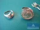 Schmuck 2 Goldringe 585 geschwungen mit div. Steinen