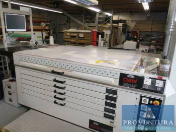 Belichtungsplattenfinisher DUPONT Cyrel 2001 DLF und Trockenschubladenschrank DUPONT Cyrel 2001 D