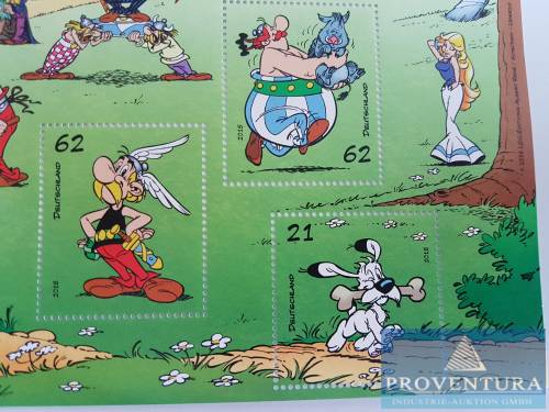 Briefmarkenblöcke BRD Asterix & Obelix 62+62+21 ct = 1.45 EUR ca. 736 Blöcke = Nominal 1.067.20 EUR