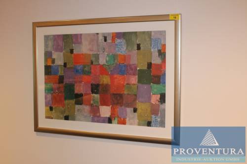 Druck Paul Klee Nördlicher Ort Nachdruck Kunststoffrahmen ca. 118bx90h cm [1]