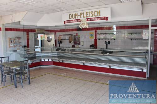 Winkel-Fleischerei-Verkauftresen ca. 570x200 cm