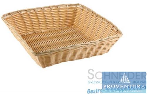 17 Stück Brotkorb 24×24 cm Polyrattan