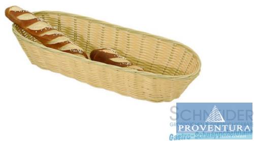 9 Stück Brotkorb lang 37x16cm Polyrattan