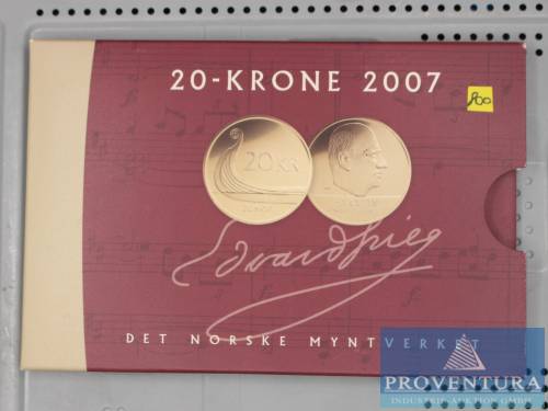 Sammlermünze Norwegen 20 Kronen 2007