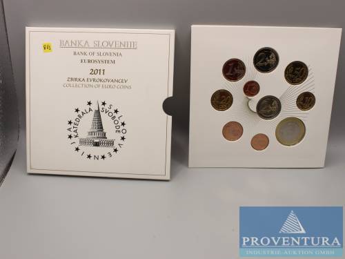 Euro-KMS Slowenien 2011 1 ct - 3 Euro gesamt 8.88 Euro