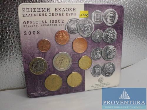 Euro-KMS Griechenland 2008 st 1 ct - 2 Euro