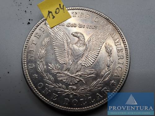 Silbermünze USA 1 Dollar Morgan 1890 vz Silber .900 26.70 gr