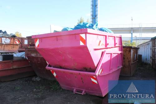 Absetzcontainer Absetzmulde Stahl pink 7m³