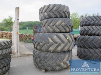 Schlepperreifensatz 4 St. MICHELIN Mach X BIB 800/70 R38 mit Felge