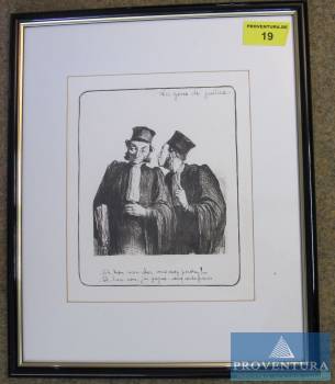 Kunstdruck Honoré Daumier aus der Serie Les Gens de Justice