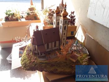 Diorama Kirche mit Hochzeitsgesellschaft