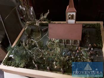 Diorama Kirche mit Beerdigung